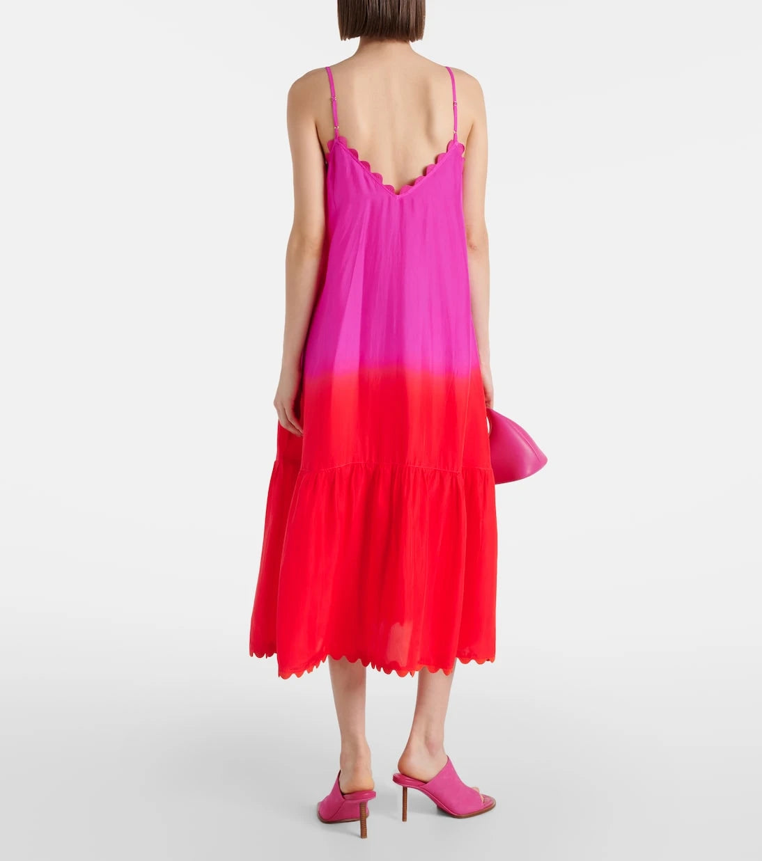 Juliet Dunn - Ombré silk midi dress