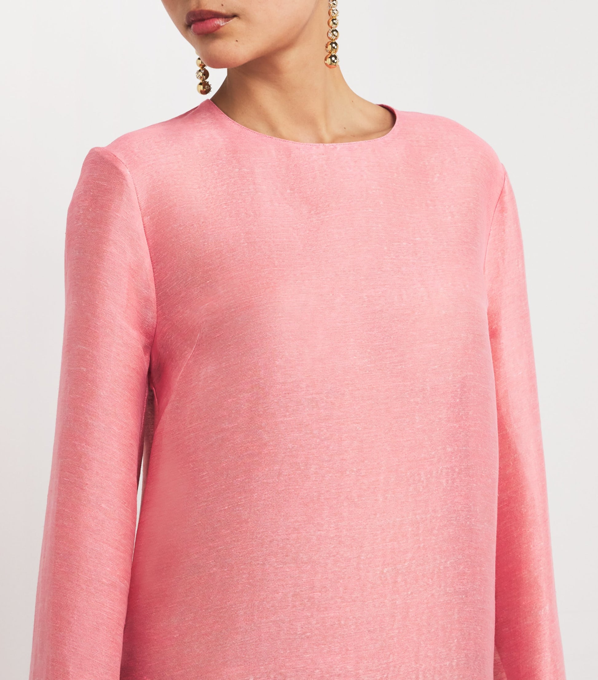 Linen-Blend Fringed Claudia Mini Dress