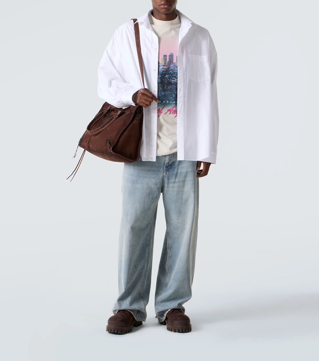 Balenciaga - Le City Large suede tote bag