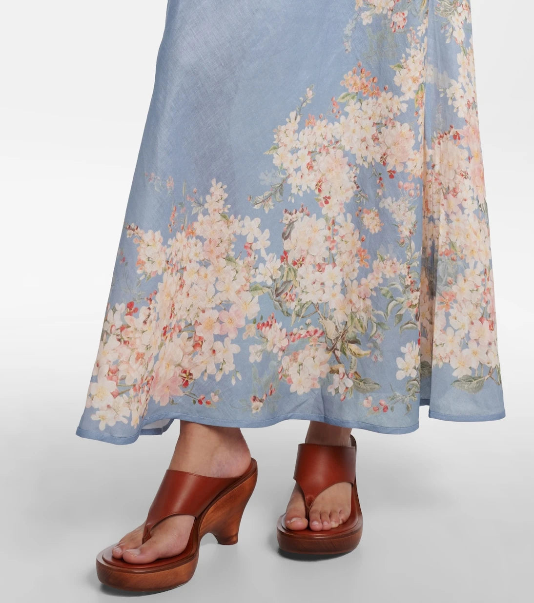 Zimmermann - Cascadian floral linen maxi skirt