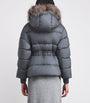 Fabiana Filippi Grey Fox Fur-Trim Puffer Jacket