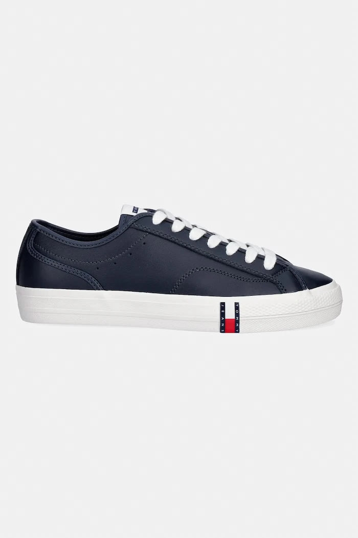 Tommy Jeans ARCHIVE VULC. Y2K LONG LACE düşük kesim erkek deri spor ayakkabı