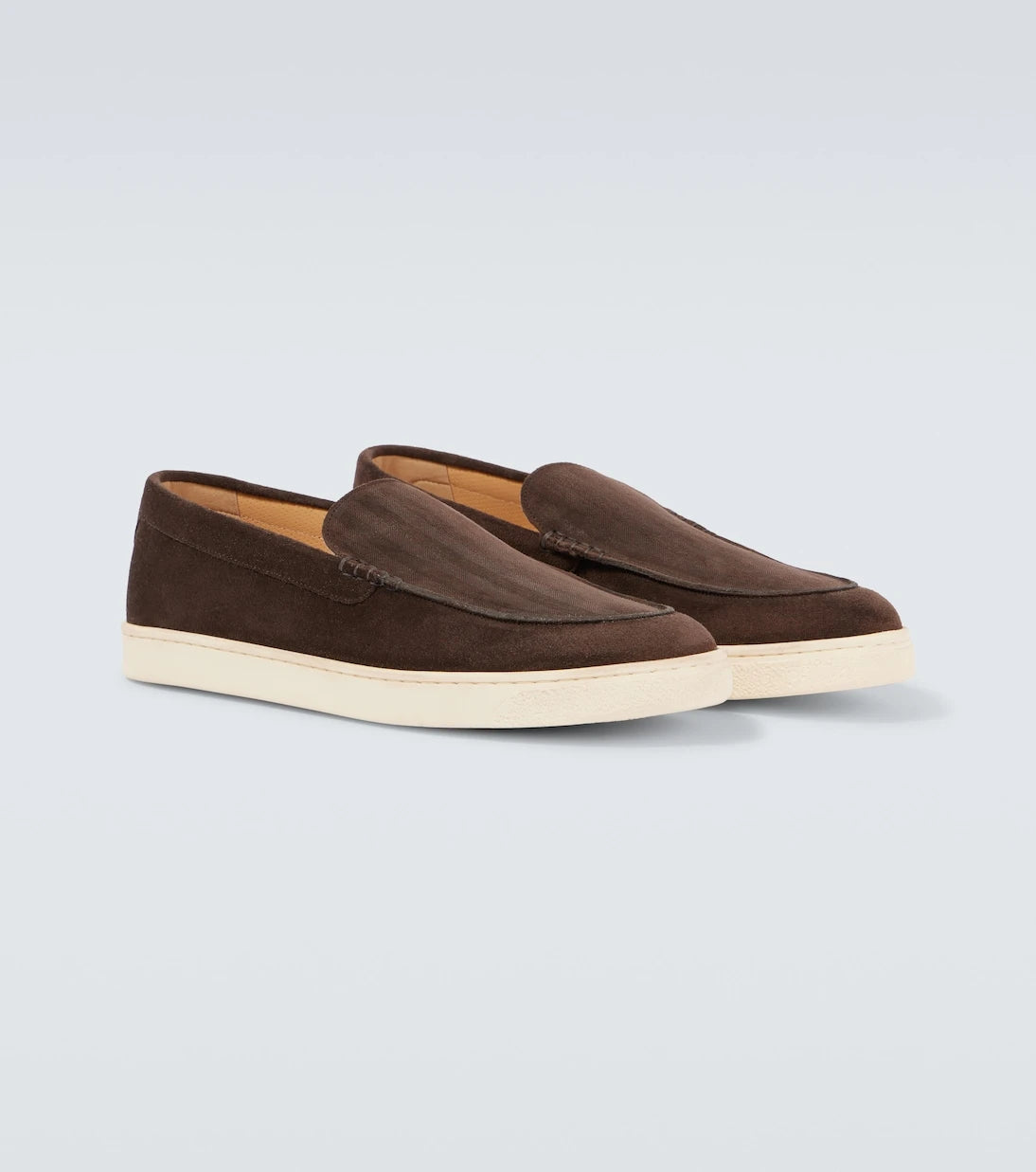 Brunello Cucinelli - Herringbone suede loafers