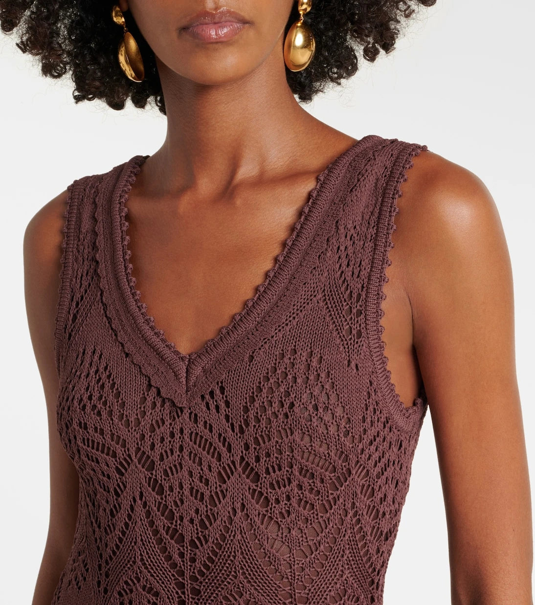 Staud - Roan open-knit midi dress