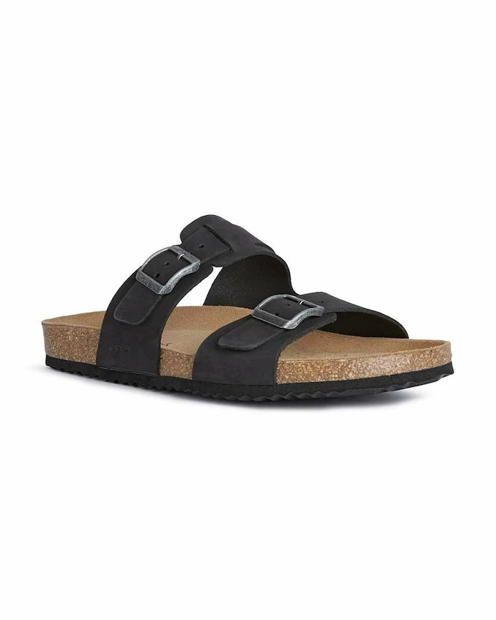 Geox U SANDAL GHITA B Süet Terlik