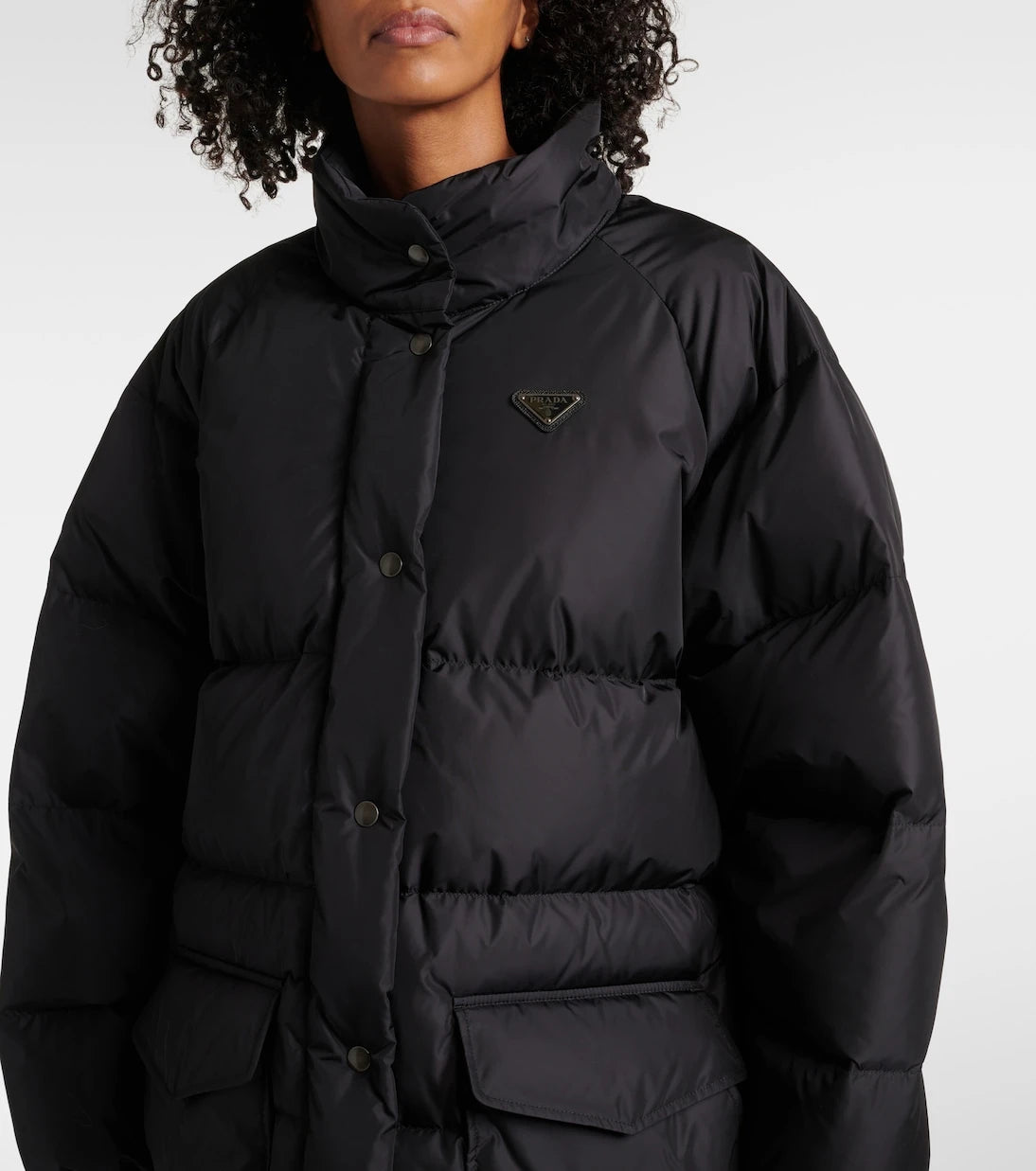 Prada - Faux fur-trimmed down jacket