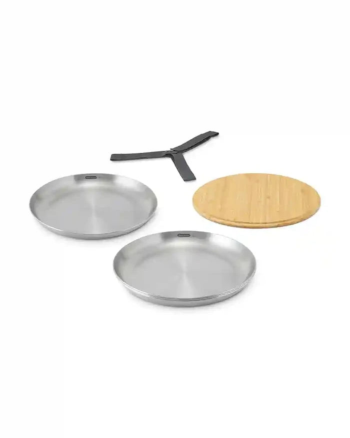 Комплект чинии за пикник с капак и дръжка Black and Blum 25 cm (4 броя)