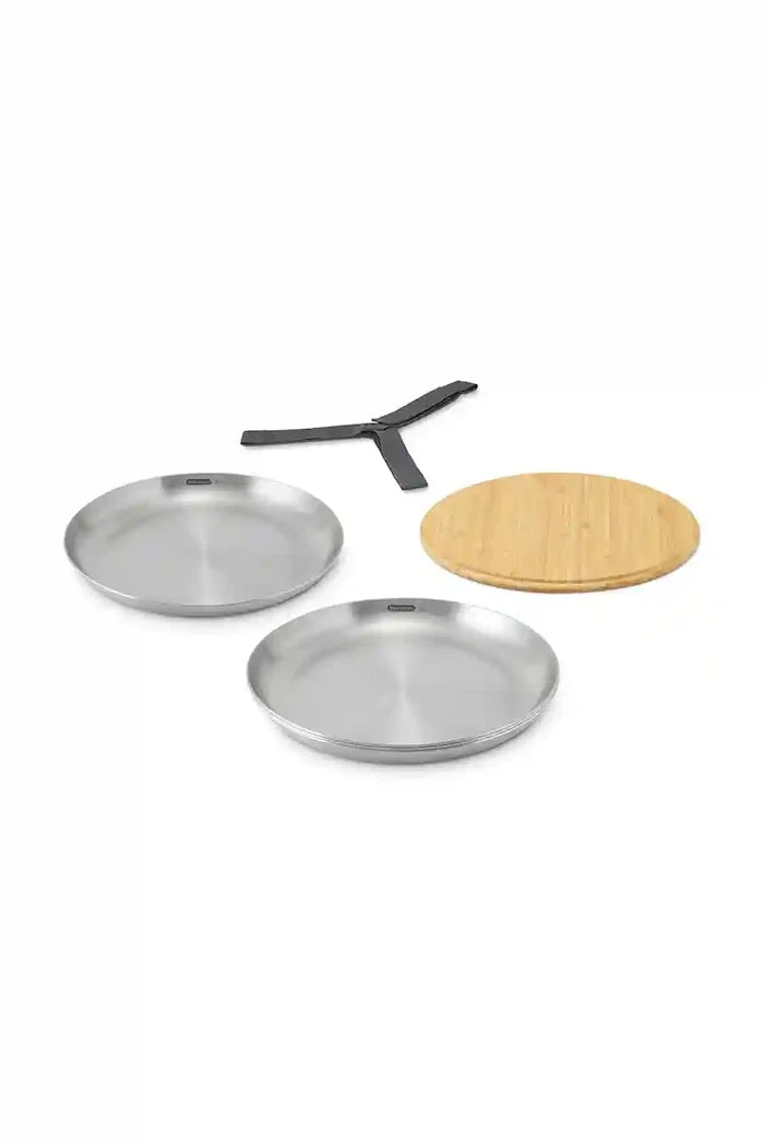 Kapaklı ve Saplı Piknik Tabak Seti Black and Blum 25 cm (4 Parça)