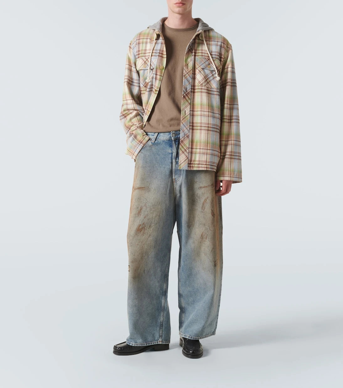 Acne Studios - Distressed wide-leg jeans