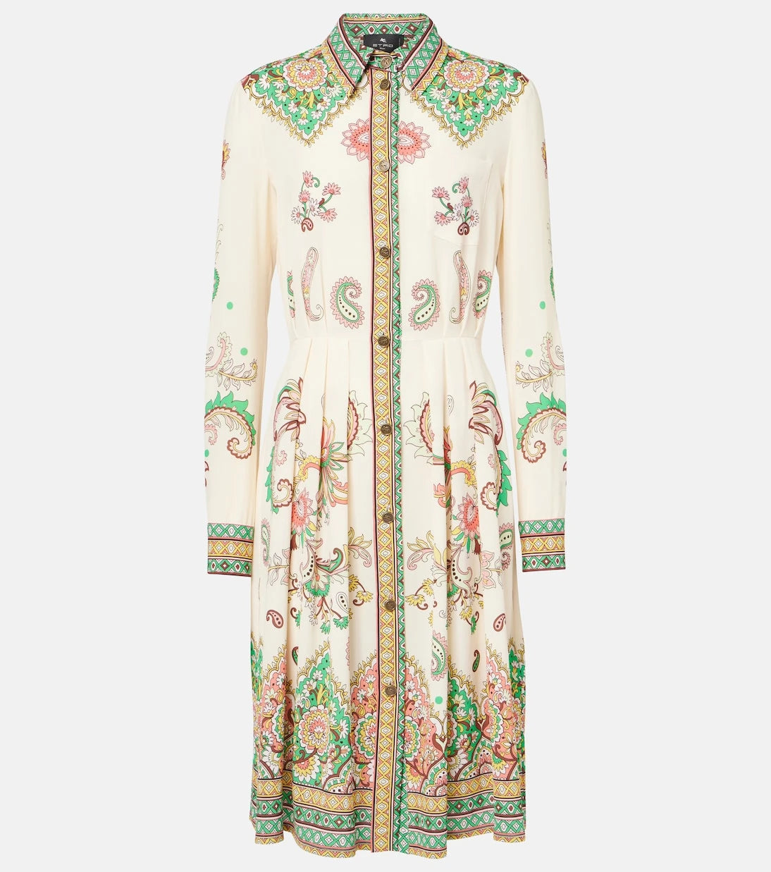 Etro - فستان ميدي بنقشة البيزلي