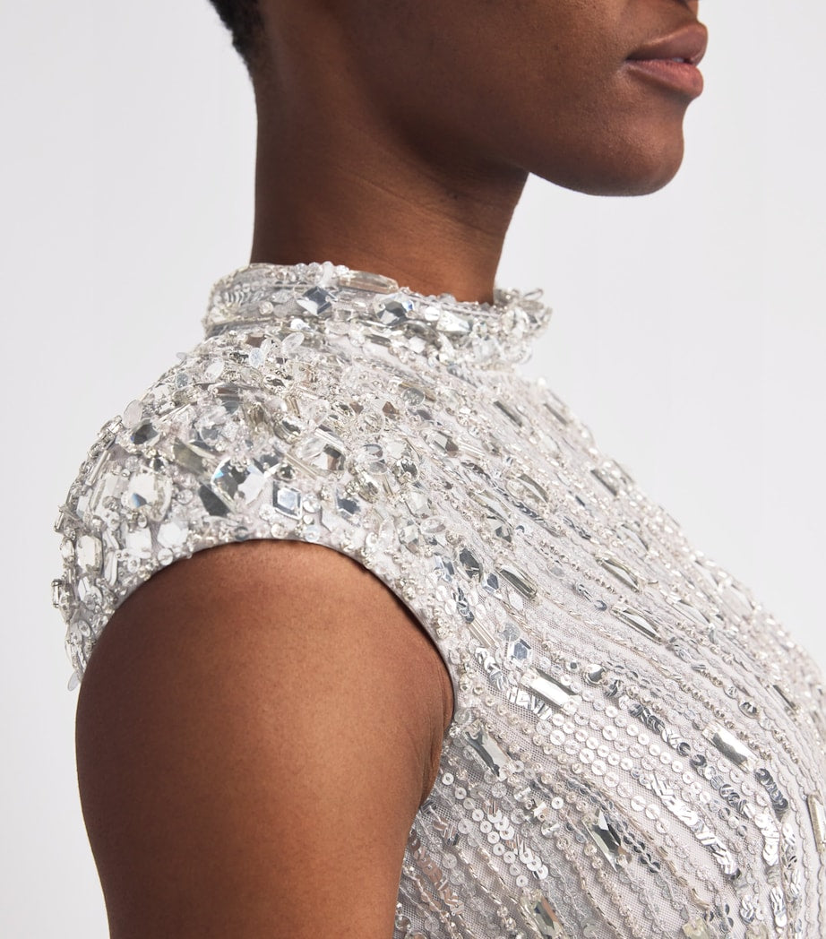 Silver Embellished Ernest Gown