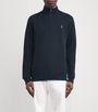 Polo Ralph Lauren Navy Cotton-Blend Quarter-Zip Sweater