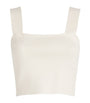 White Square-Neck Crop Top