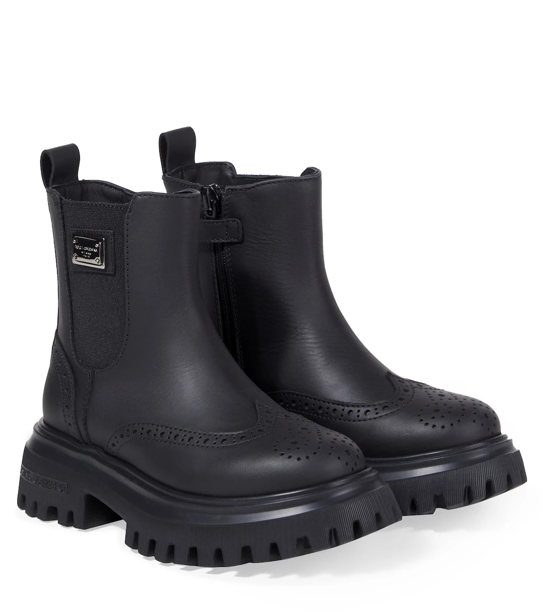 Dolce&Gabbana Kids - Beatles leather Chelsea boots