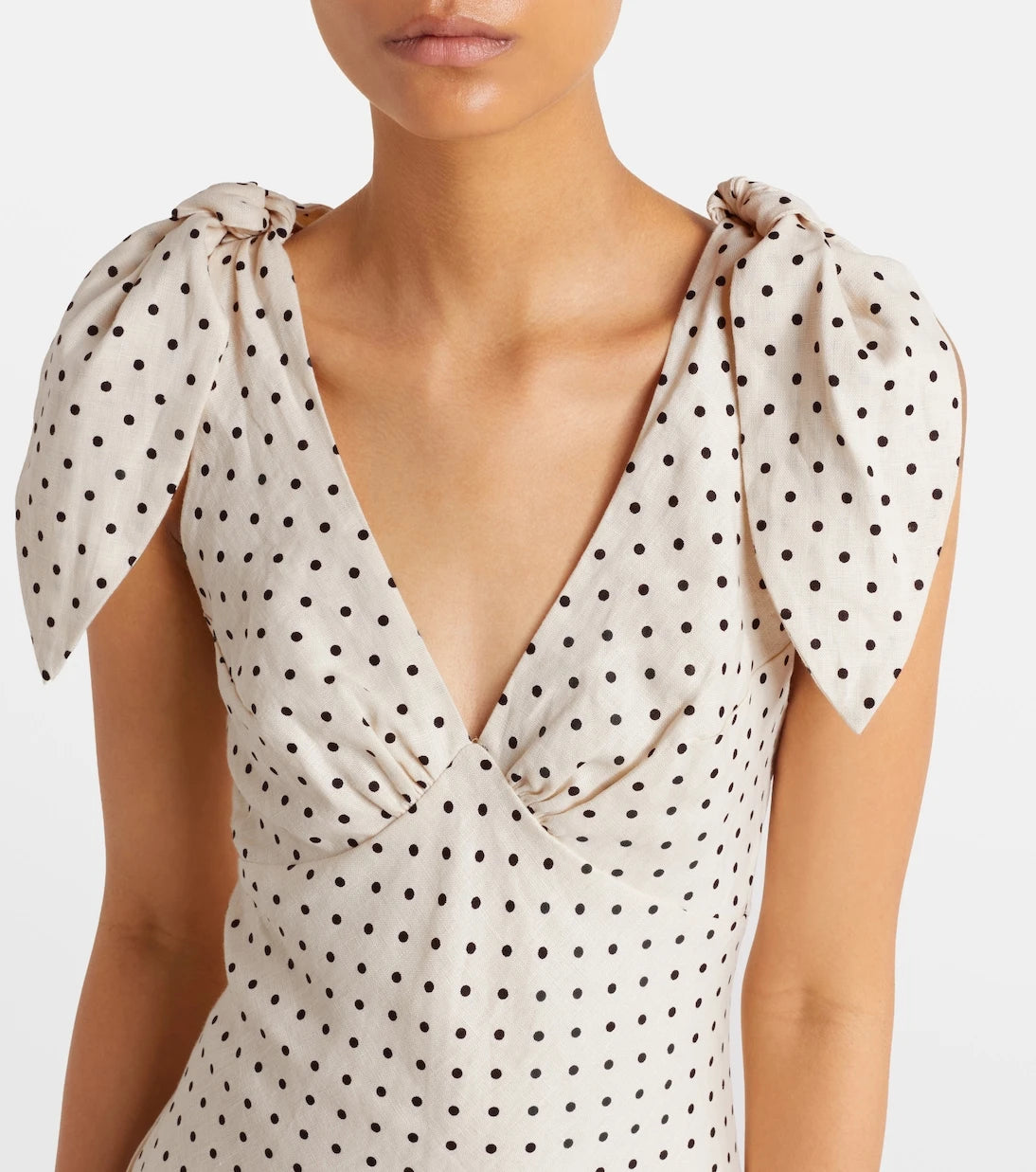 Faithfull - Solana polka-dot linen maxi dress