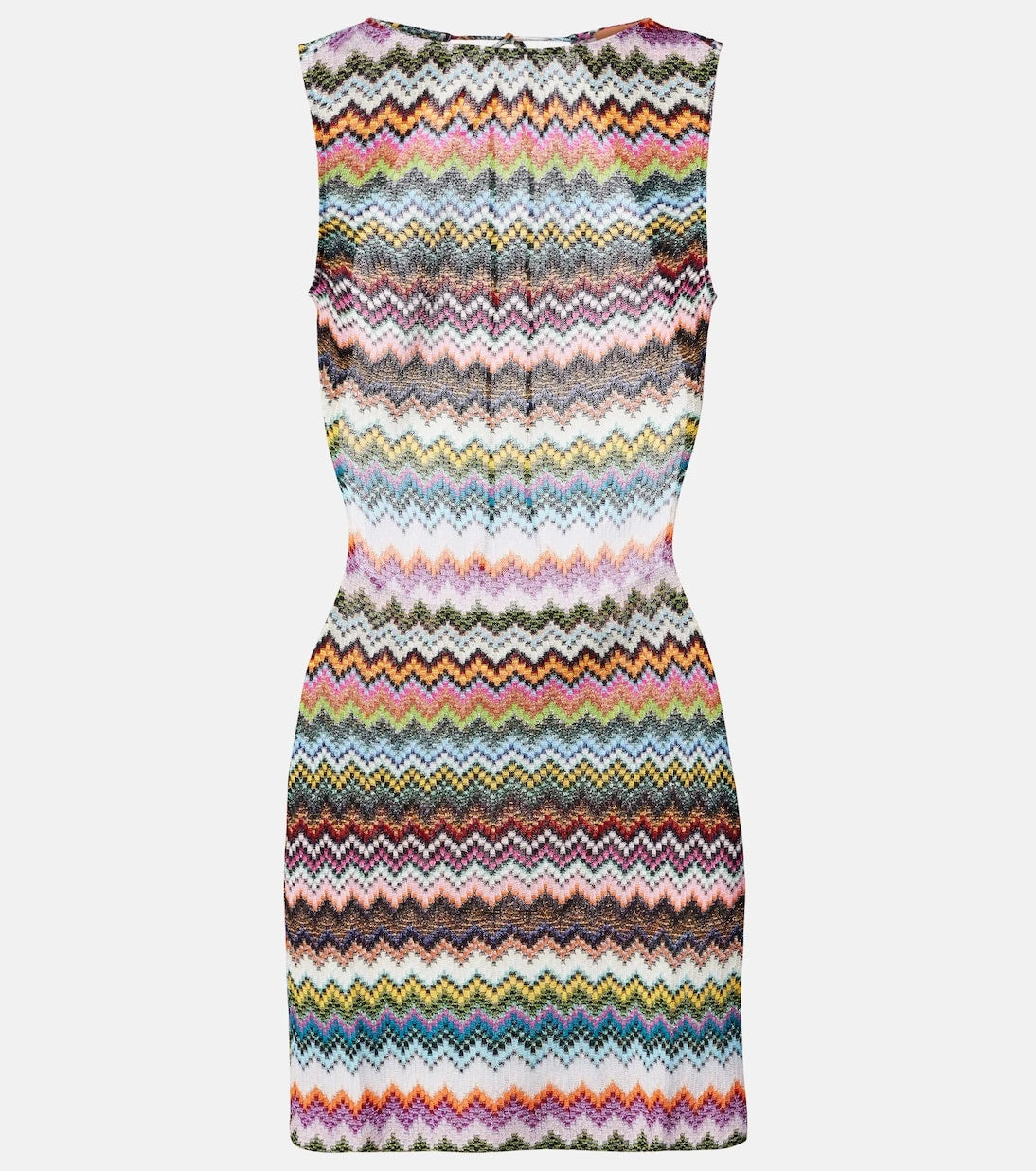 Missoni - Zigzag open-back lamé minidress