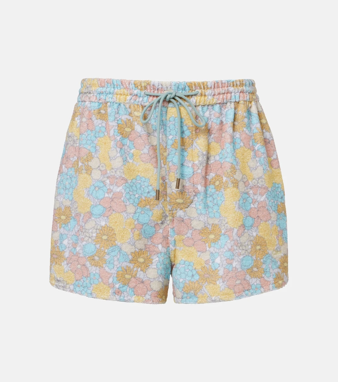 Chloé - Floral cotton terry shorts