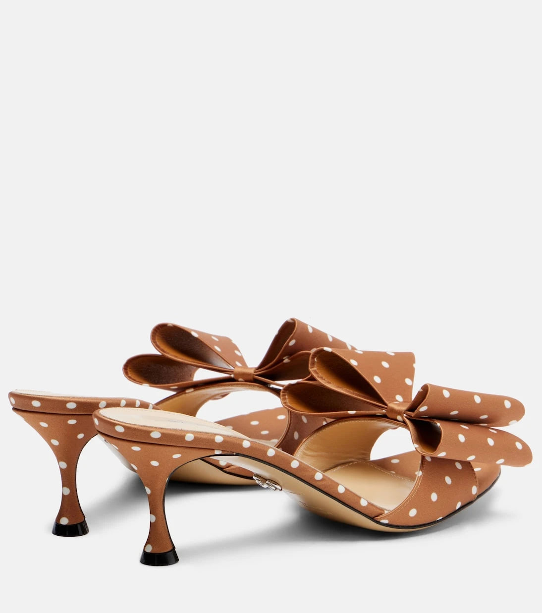 Mach & Mach - Le Cadeau 65 polka-dot satin mules