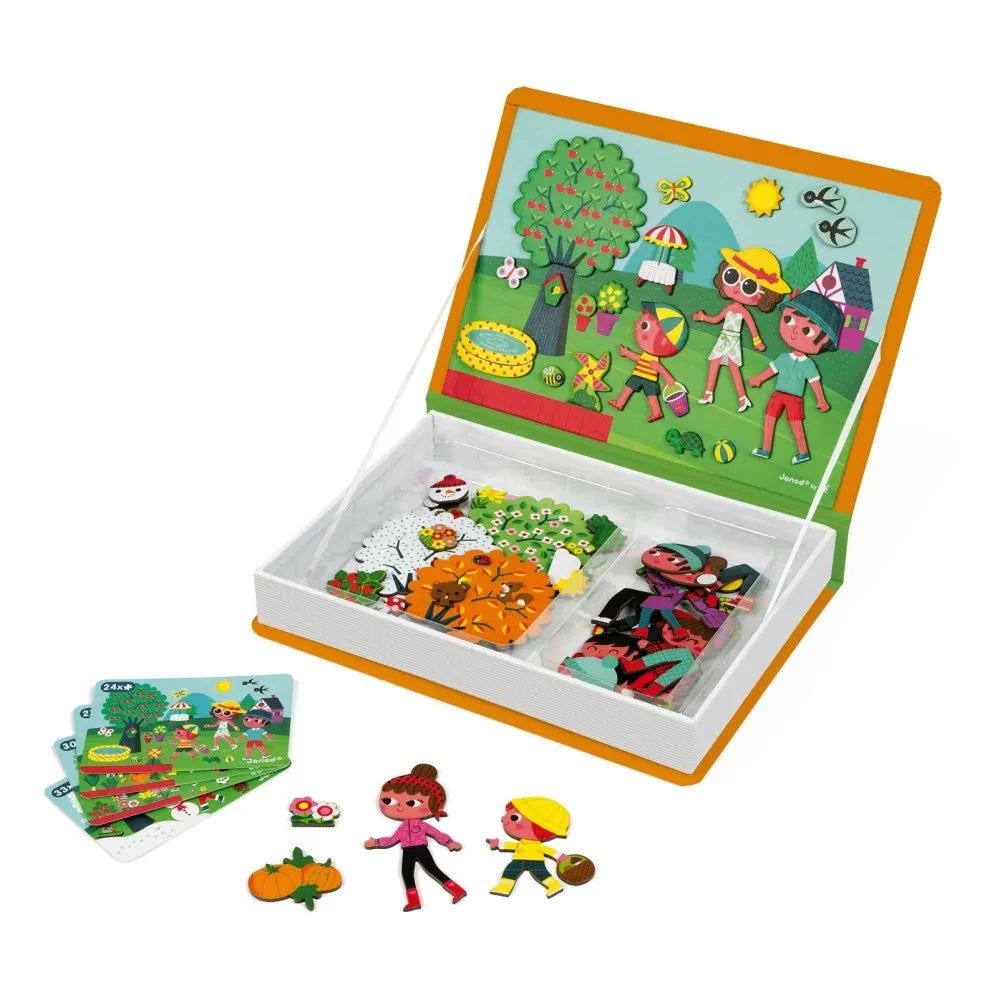 Janod - 4 Seasons Magnetic Book - 115 magnets