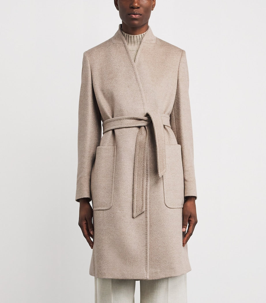 Max Mara Beige Cashmere Robe Coat