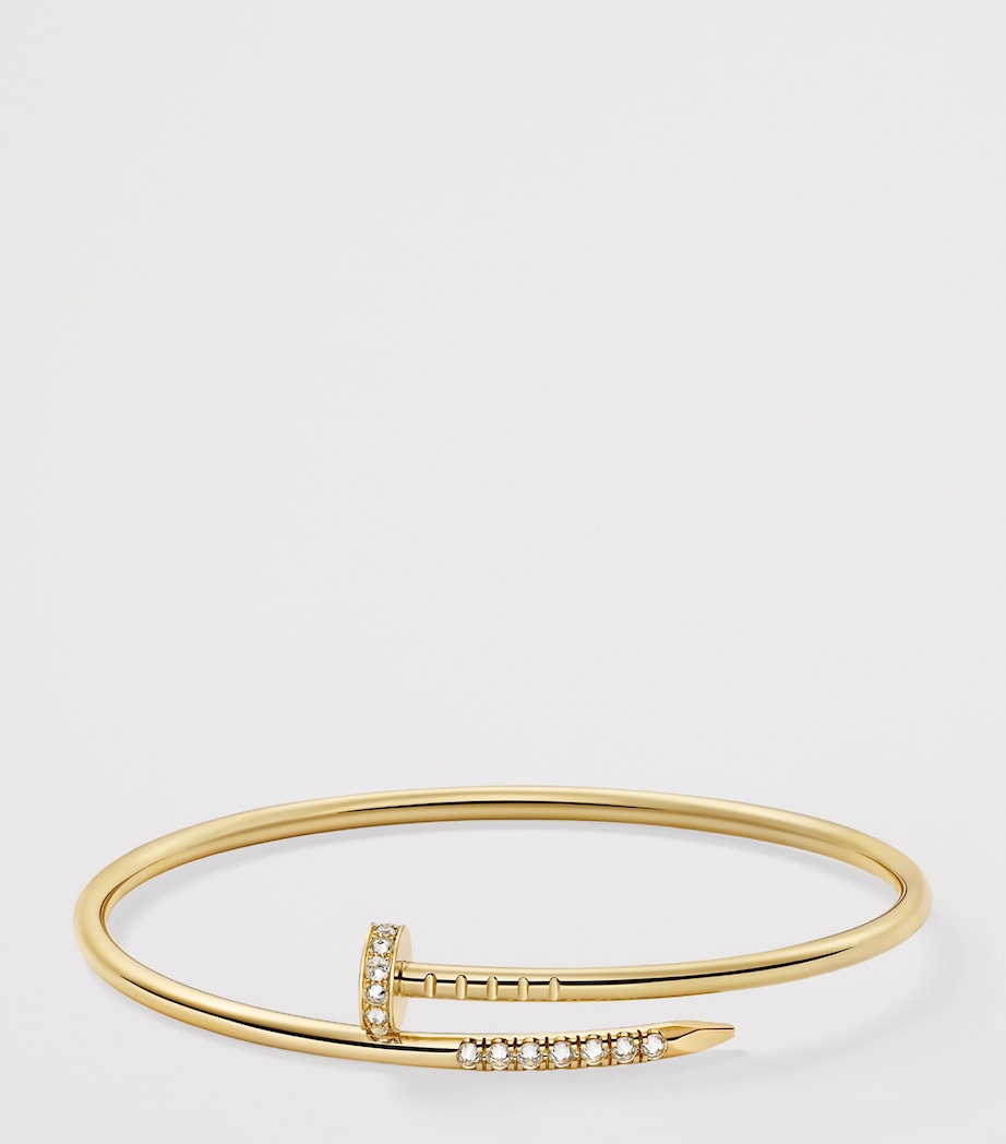Small Yellow Gold and Diamond Juste Un Clou Bracelet