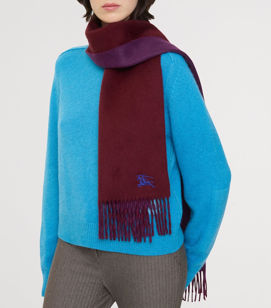 Red Cashmere Reversible EKD Scarf