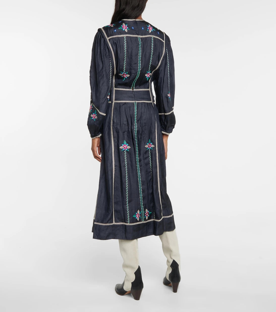 Isabel Marant - Caroline embroidered silk midi dress