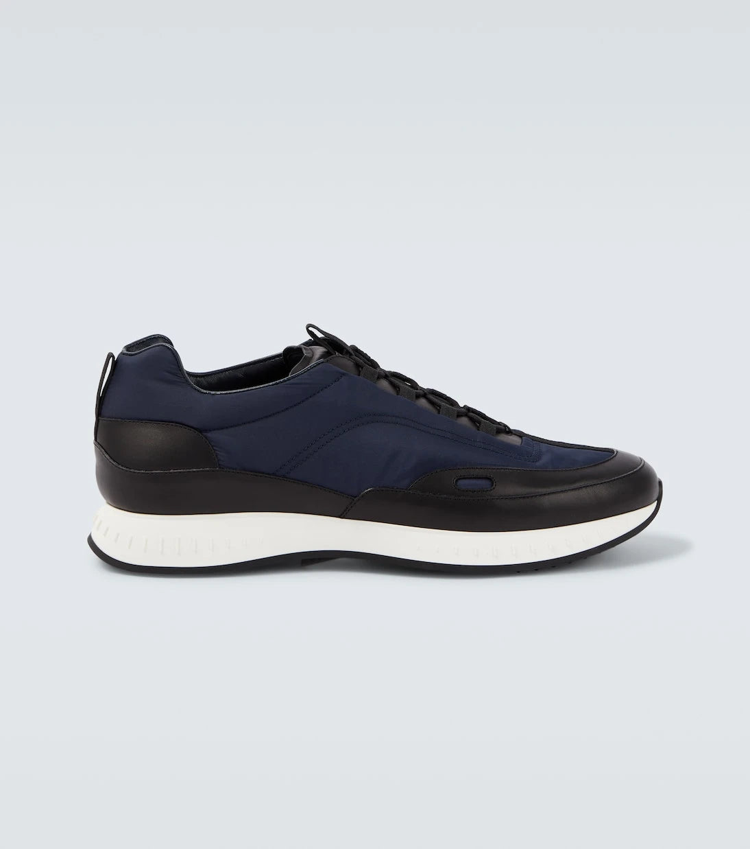 John Lobb - Leather-trimmed slip-on sneakers
