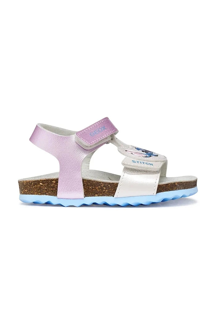 Geox çocuklar için açık burunlu sandalet ayakkabı SANDAL CHALKI x Lilo & Stitch