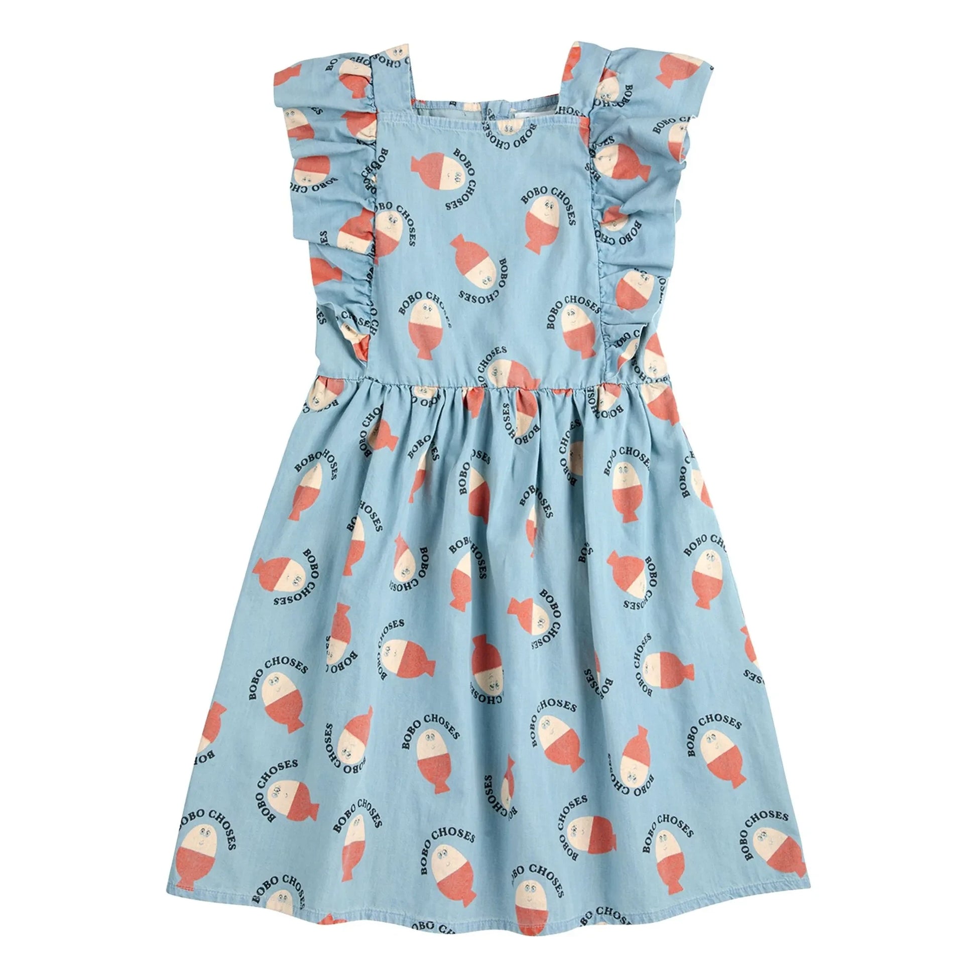 Bobo Choses - Lightweight Bobo Denim Dress | Light blue