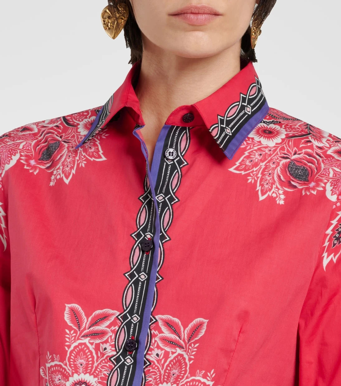 Etro - Floral cotton-blend shirt