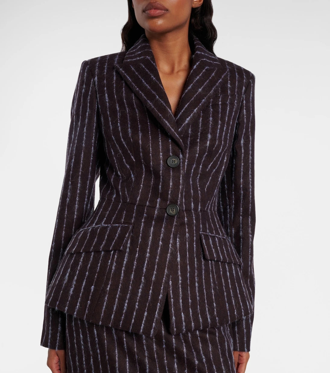 Erdem - Pinstripe wool and mohair blazer