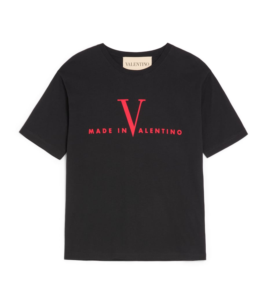 Valentino Garavani Cotton Made in Valentino Logo T-Shirt