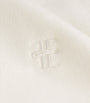 Ivory Cropped Cotton-Blend Half-Zip Sweatshirt