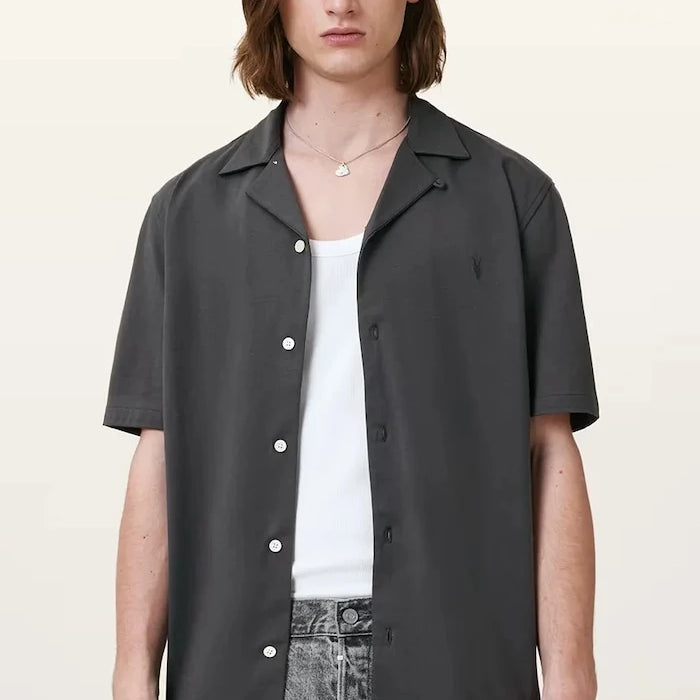 AllSaints риза мъжка от памук HUDSON