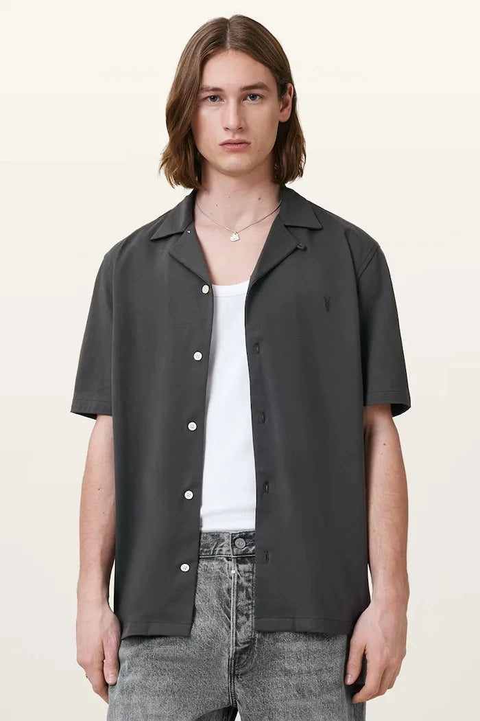 AllSaints риза мъжка от памук HUDSON