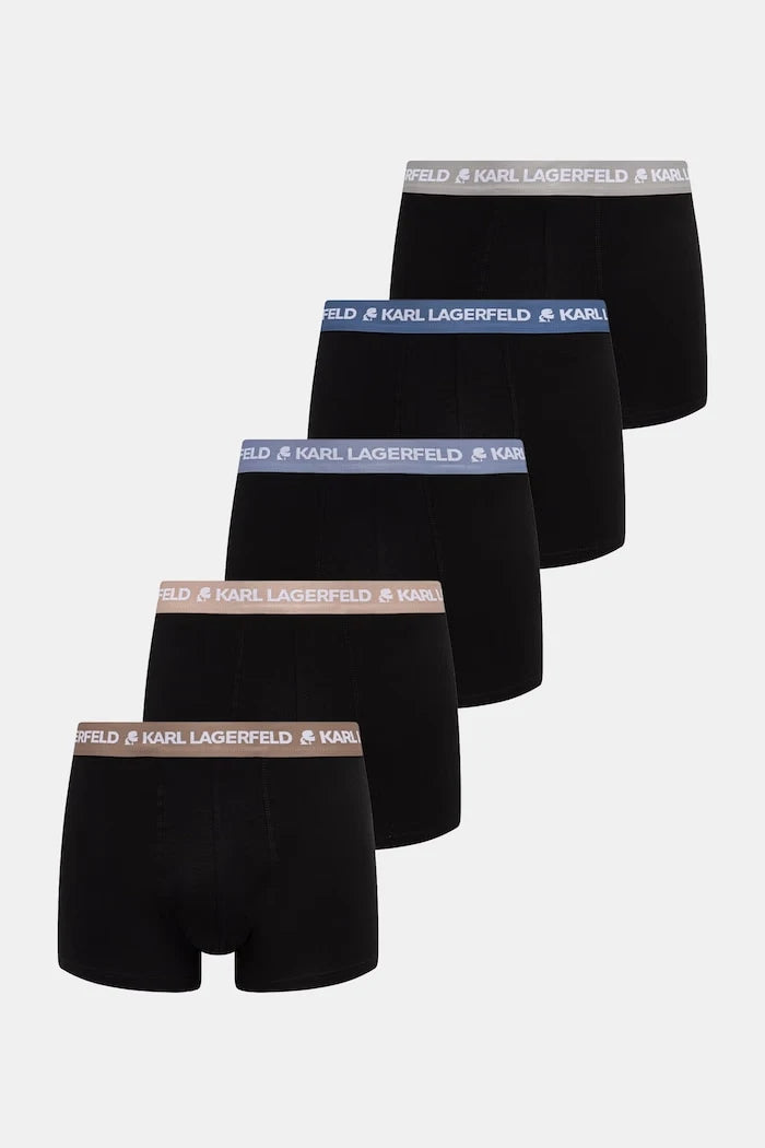 Karl Lagerfeld pamuk ve elastan erkek dar boxer LOGO TRUNK 5’li