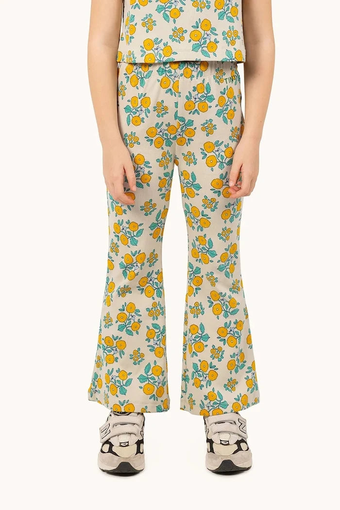 Детски панталон Tinycottons FLOWERS RIB PANT