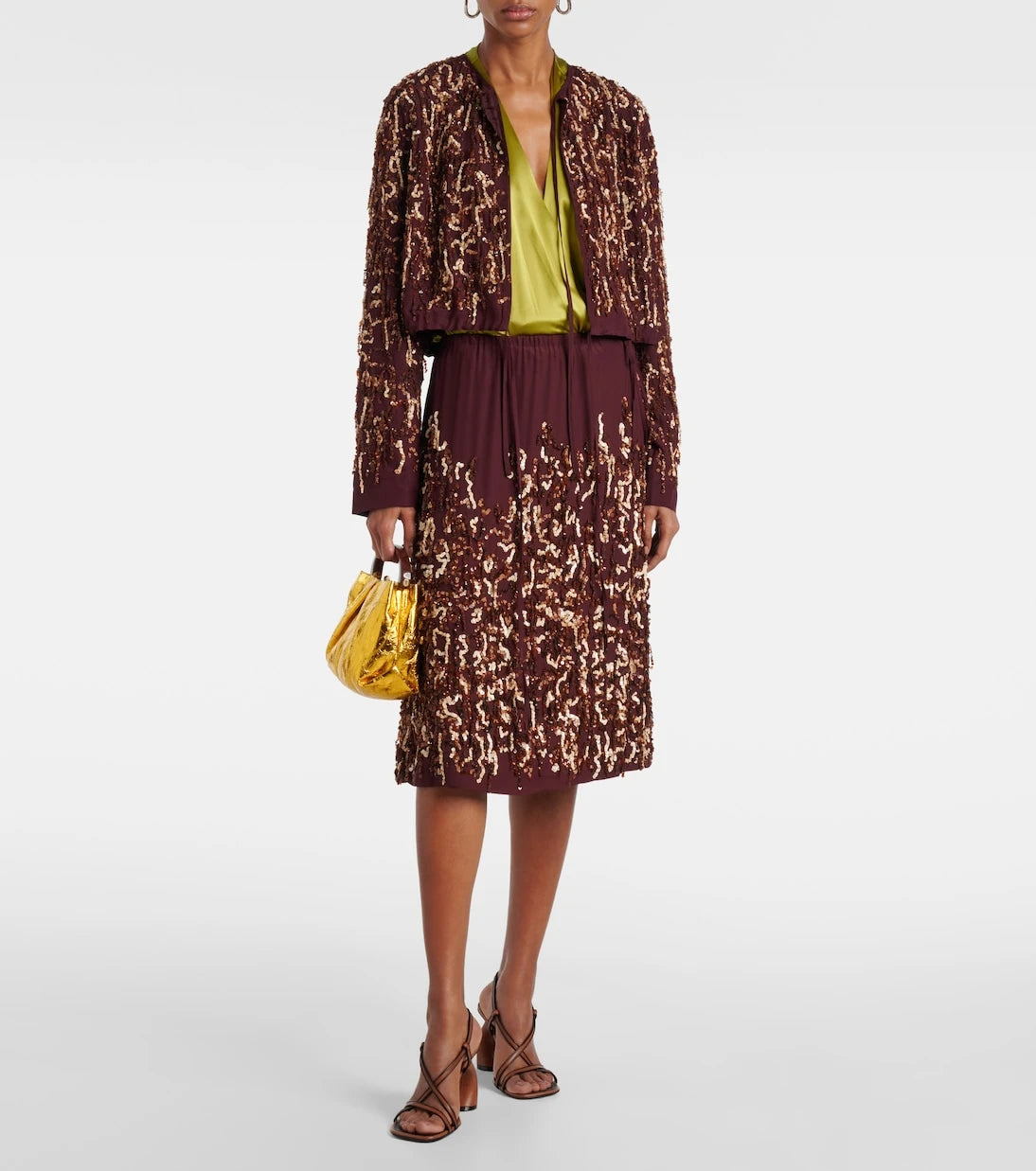 Dries Van Noten - Sequined silk jacket