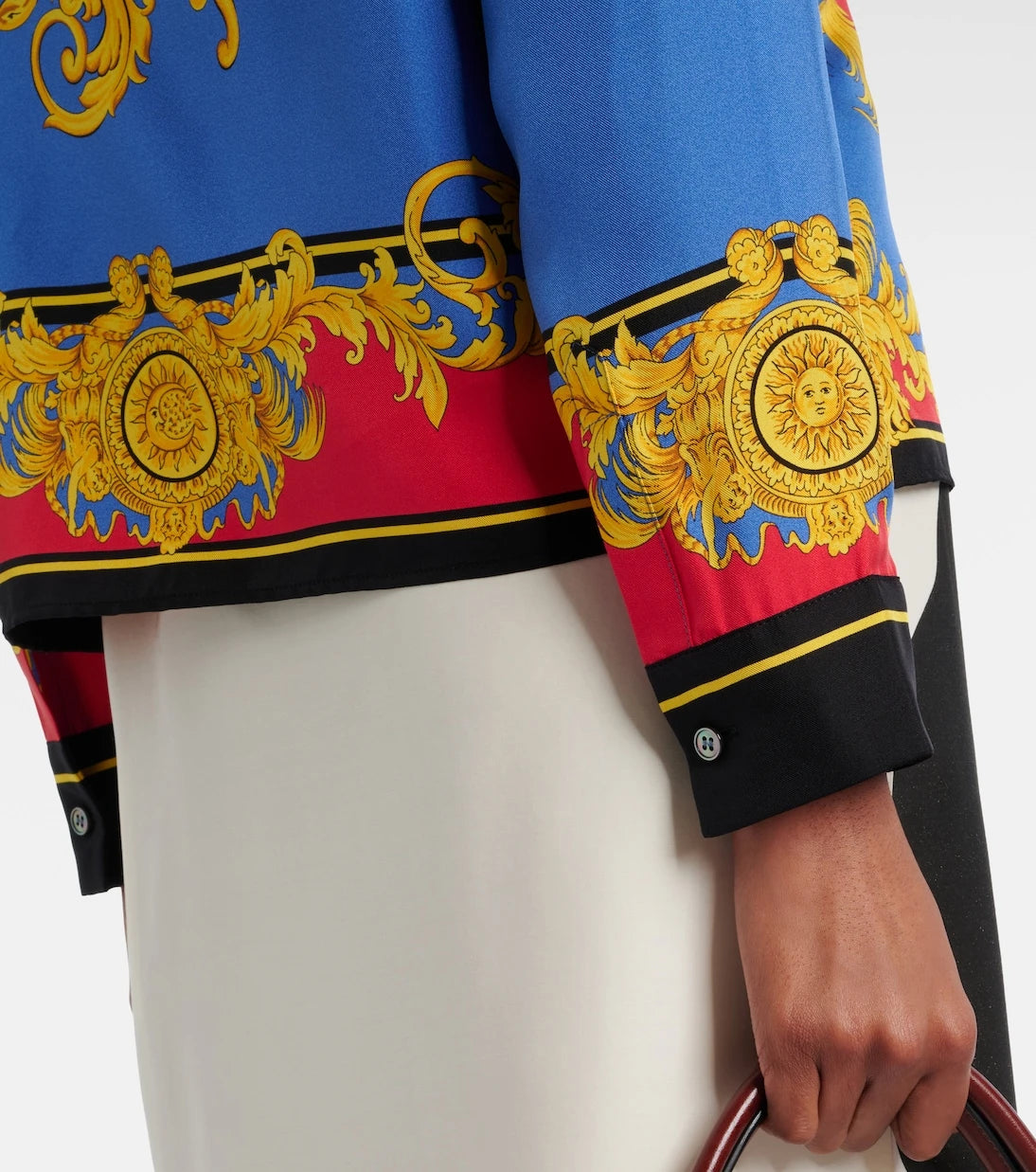 Versace - Printed silk twill shirt