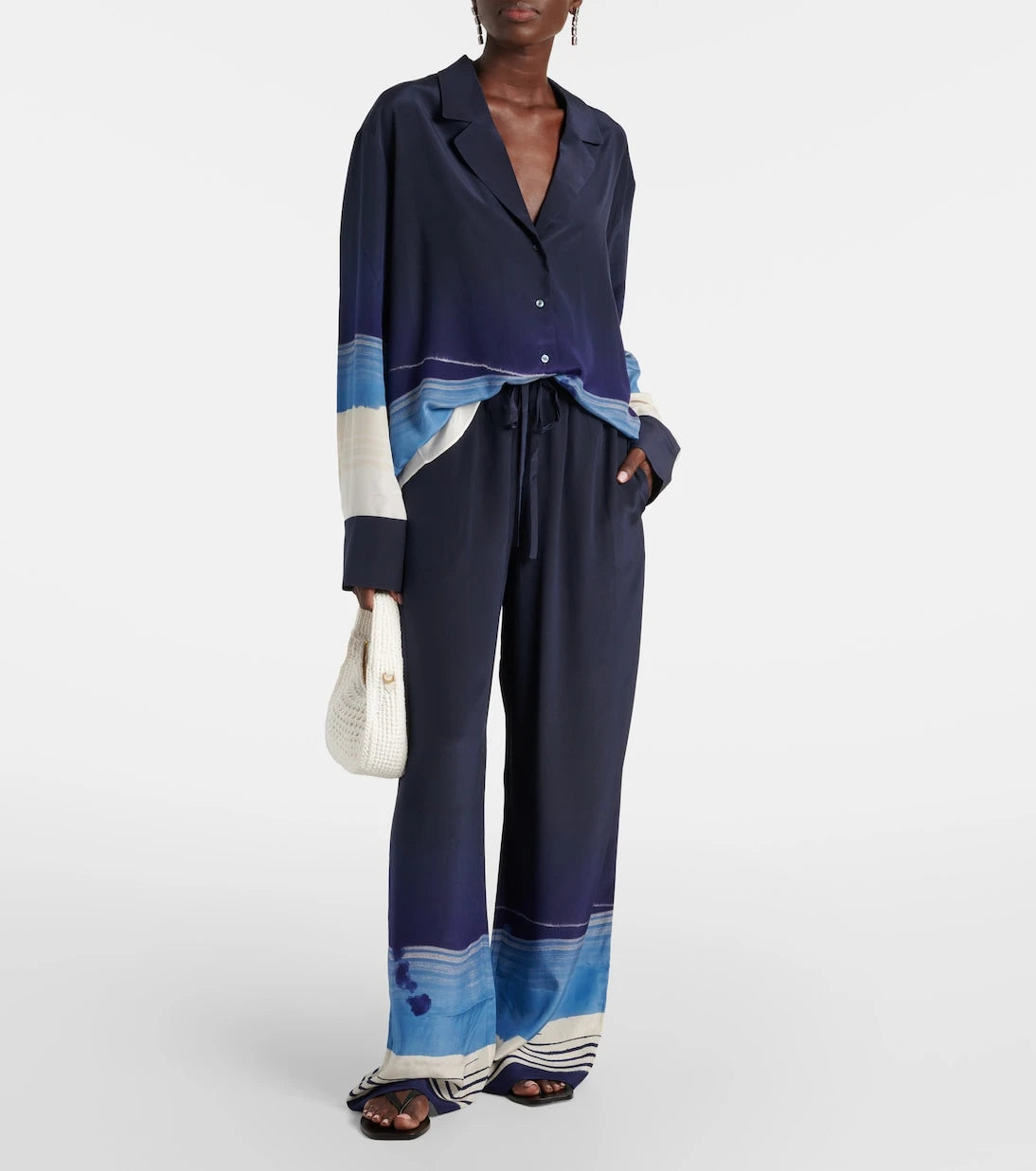SIR - Mariner silk crêpe wide-leg pants