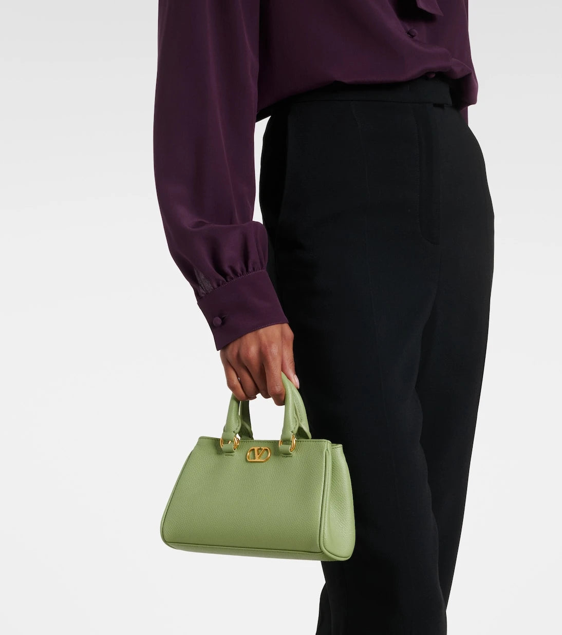 Valentino Garavani - VLogo Mini leather top-handle bag