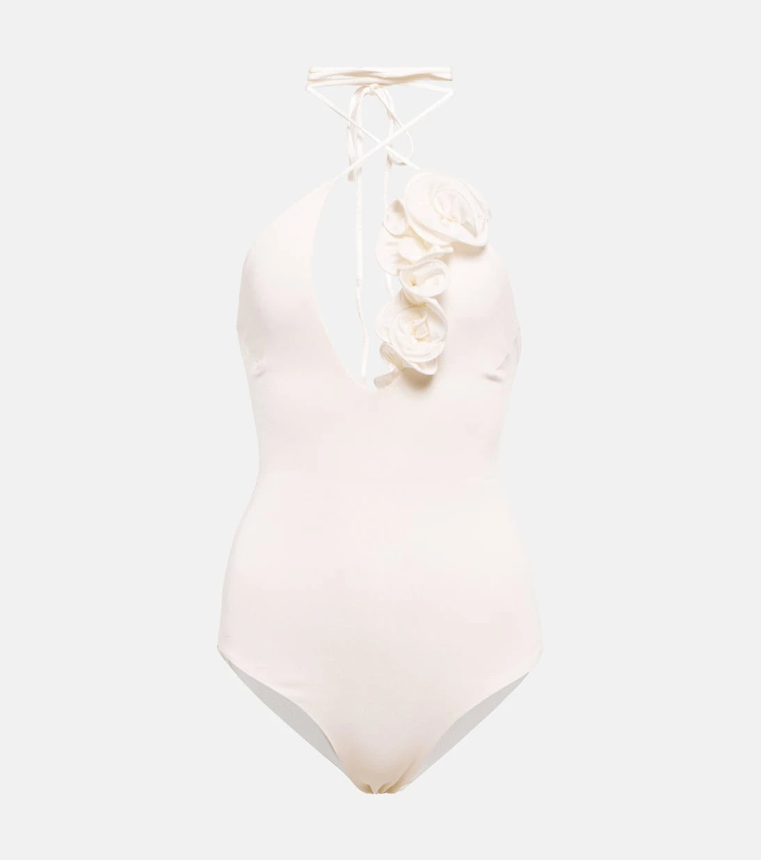 Magda Butrym - Ruffled halterneck jersey bodysuit