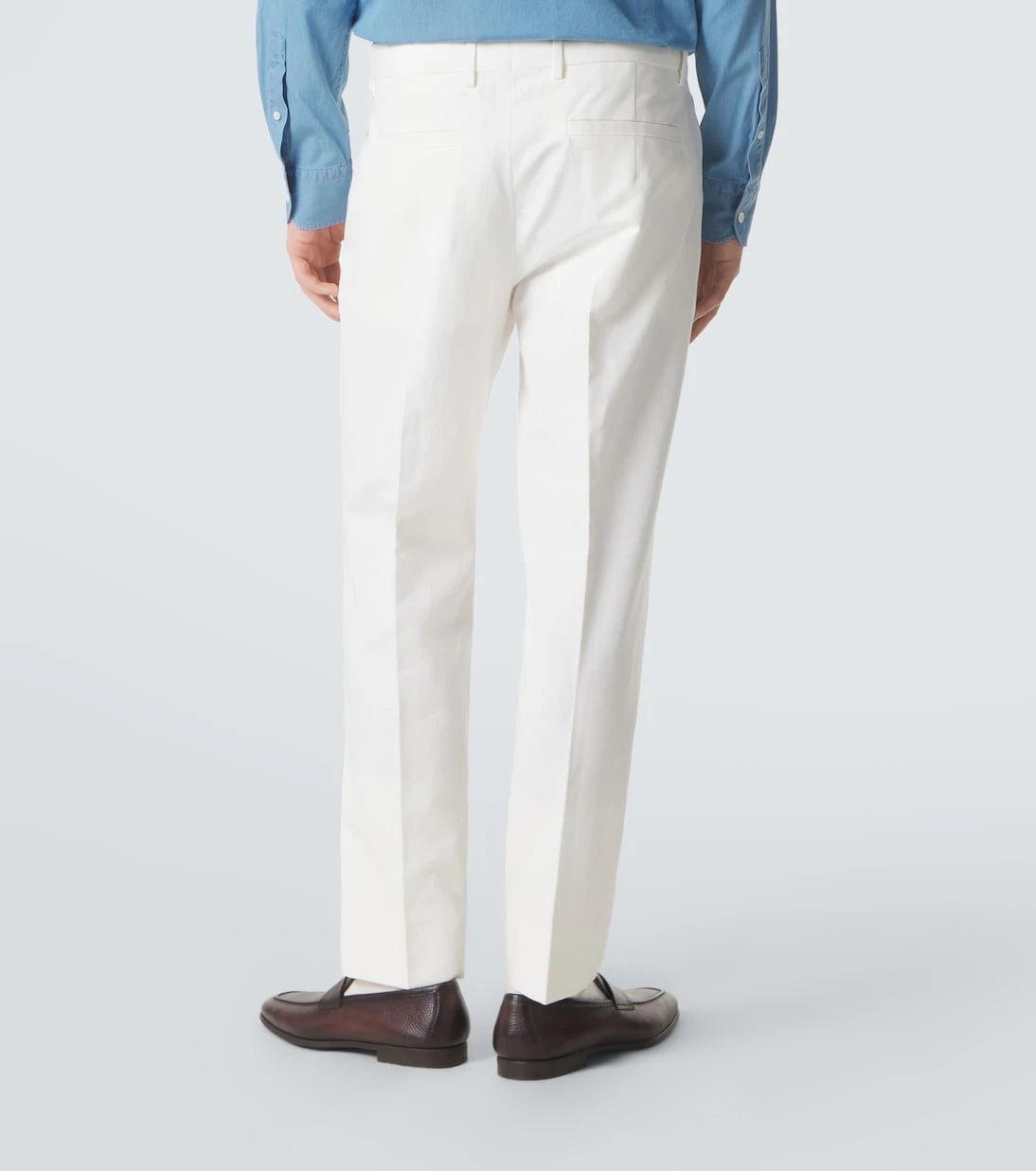 Zegna - Cotton and linen straight pants