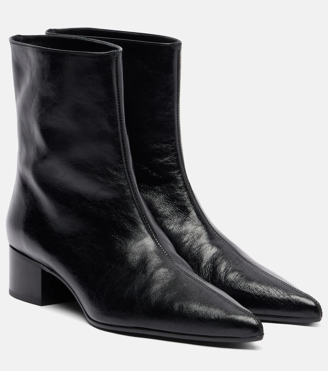 Khaite - Andee 40 leather ankle boots