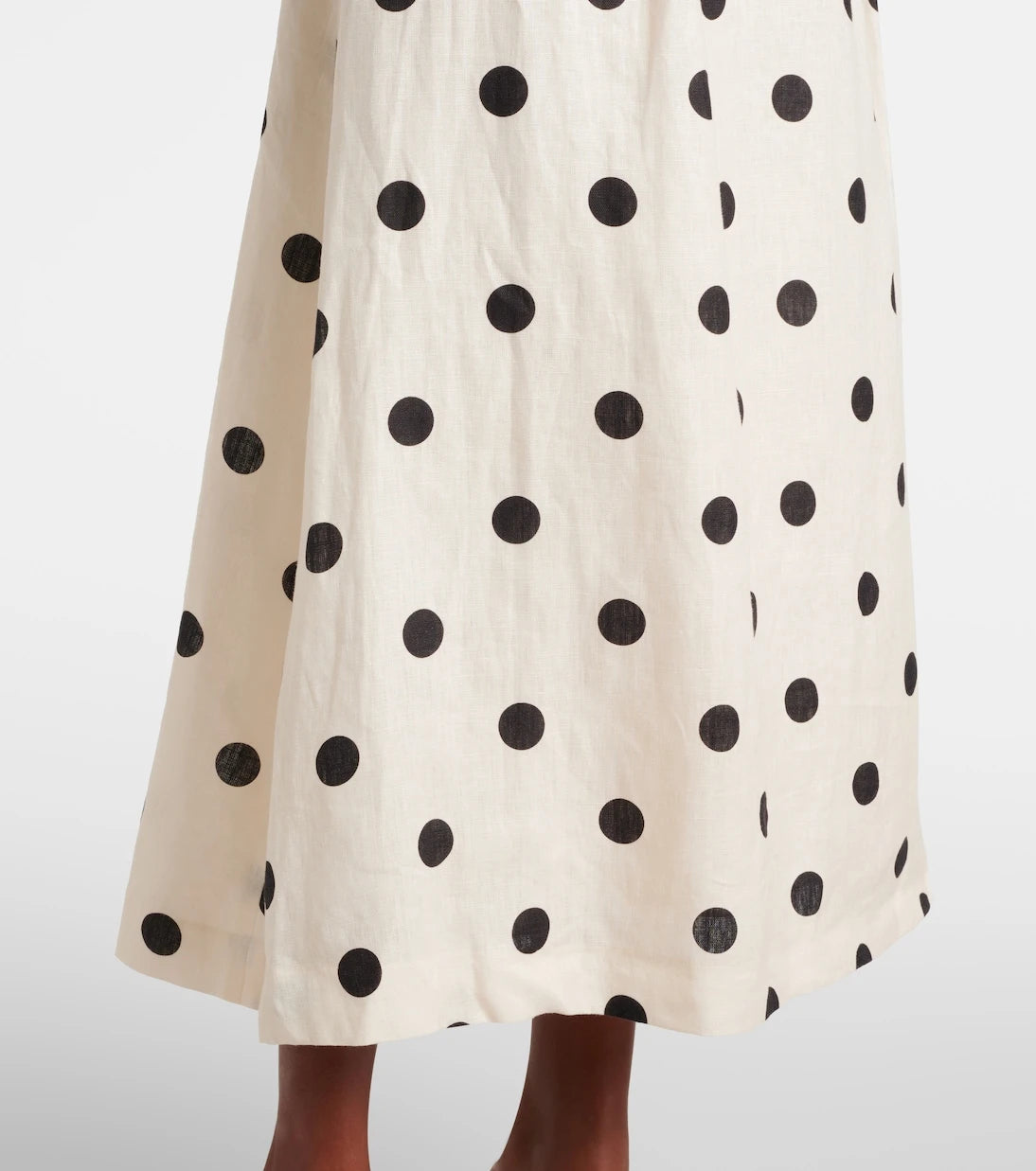 Zimmermann - Polka-dot bow-detail linen midi dress