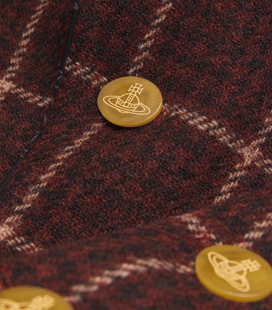 Vivienne Westwood Brown Wool Tartan Pourpoint Jacket