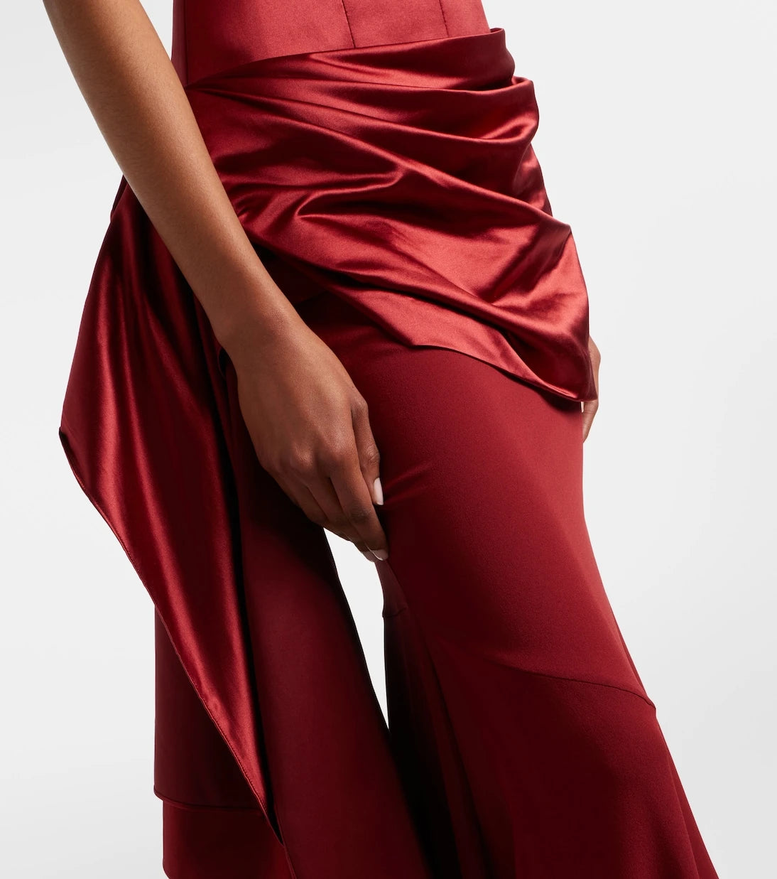 Alex Perry - Draped silk corset gown