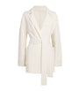 Eleventy White Wool Reversible Wrap Coat