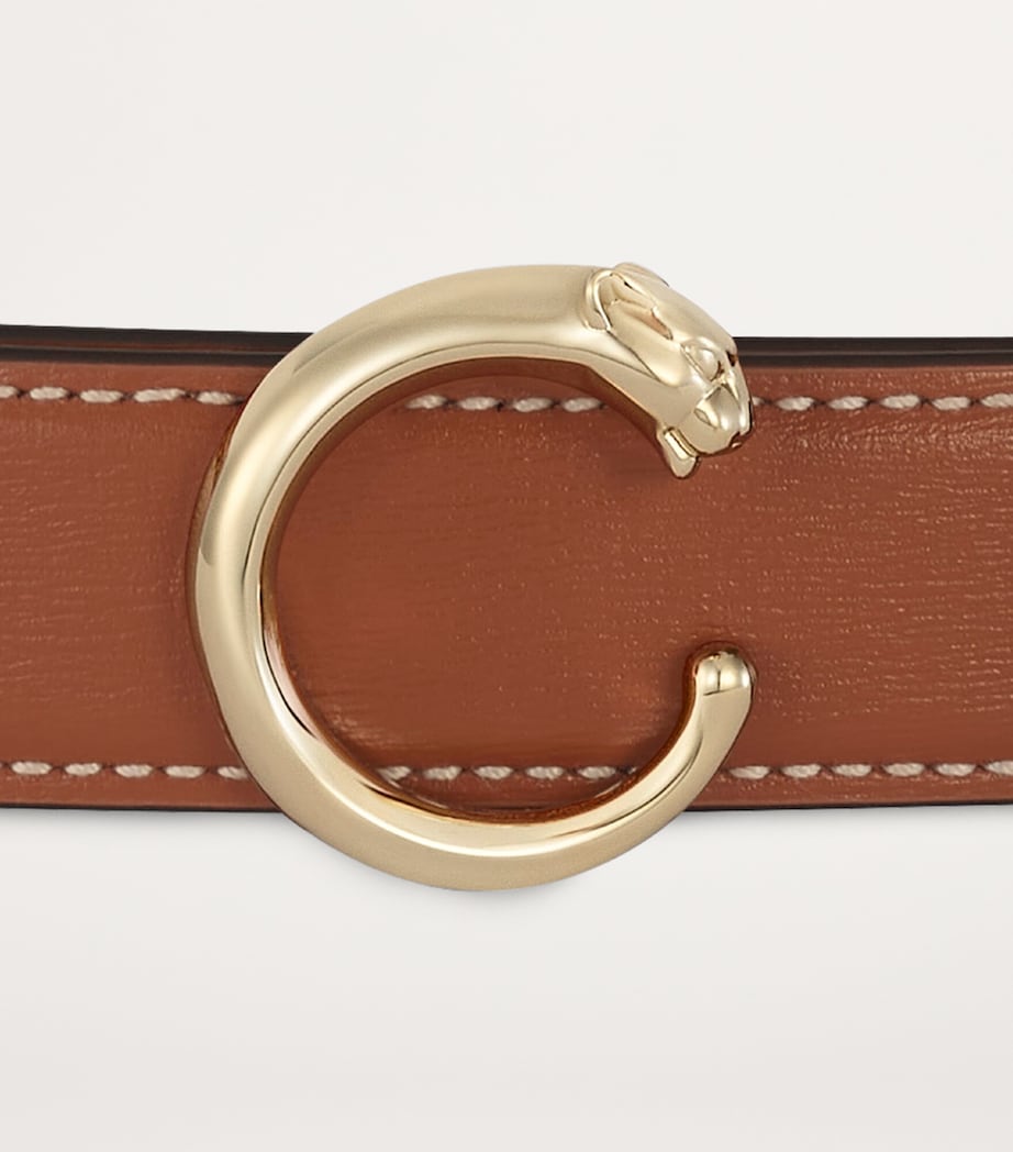Cartier Brown Medium Leather Panthère de Cartier Belt (85cm)